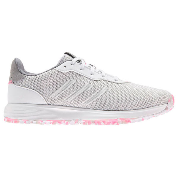 Compare prices on adidas Ladies S2G Textile Spikeless Golf Shoes - Grey White Pink