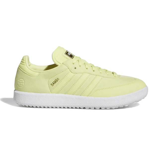 Compare prices on adidas Samba Spikeless Golf Shoes - Pulse Yellow 2022