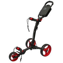Axglo TriLite 3 Wheel Golf Trolley - Black Red