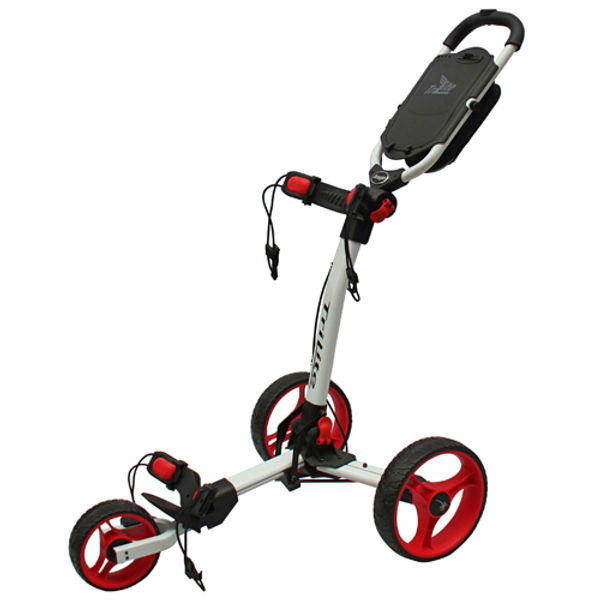 Compare prices on Axglo TriLite 3 Wheel Golf Trolley - White Red