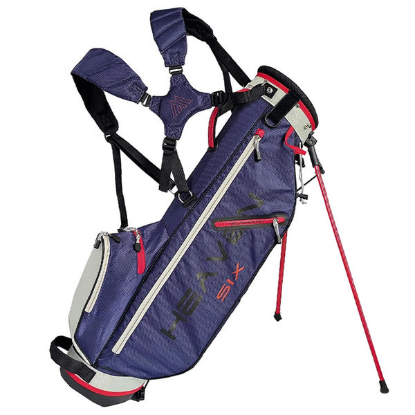 Compare prices on Big Max Heaven 6 Golf Stand Bag - Navy Silver Red