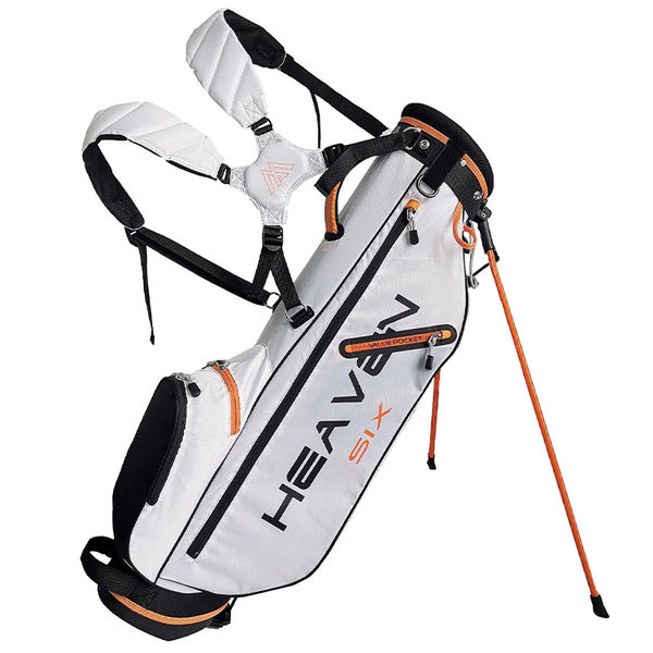 Compare prices on Big Max Heaven 6 Golf Stand Bag - White Black Orange
