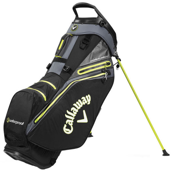 Compare prices on Callaway 2021 Hyper Dry 14 Golf Stand Bag - Black Charcoal Yellow