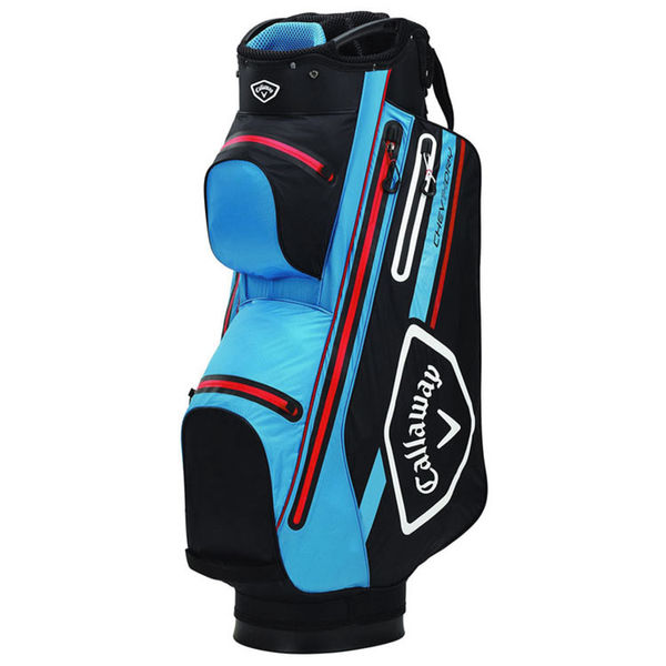 Compare prices on Callaway Chev Dry 14 Golf Cart Bag - Black Cyan Fire