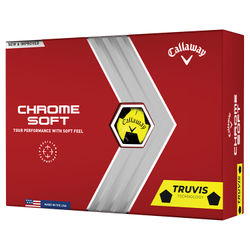 Callaway Chrome Soft Truvis Golf Balls - Yellow Black