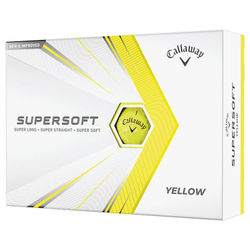 Callaway Supersoft Personalised Text Golf Balls - Yellow