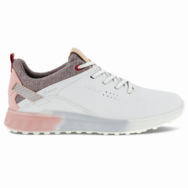 Compare prices on Ecco Ladies S-Three Gore-Tex Golf Shoes - White Silver Pink