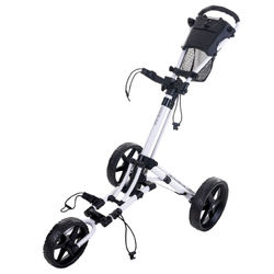 FastFold Trike 2.0 3 Wheel Golf Trolley - White Black