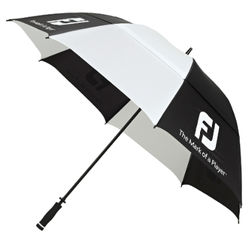 FootJoy Dual Canopy Golf Umbrella - Black White