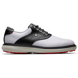 FootJoy FJ Traditions Spikeless 57924 Golf Shoes - White Black Grey