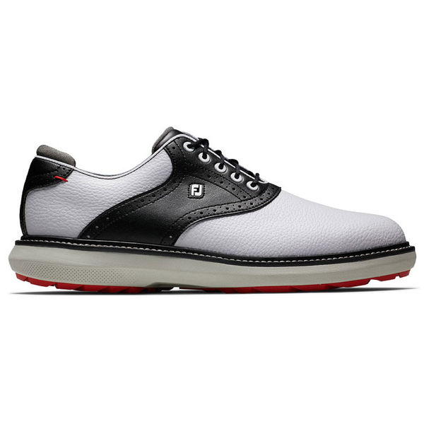 Compare prices on FootJoy FJ Traditions Spikeless 57924 Golf Shoes - White Black Grey