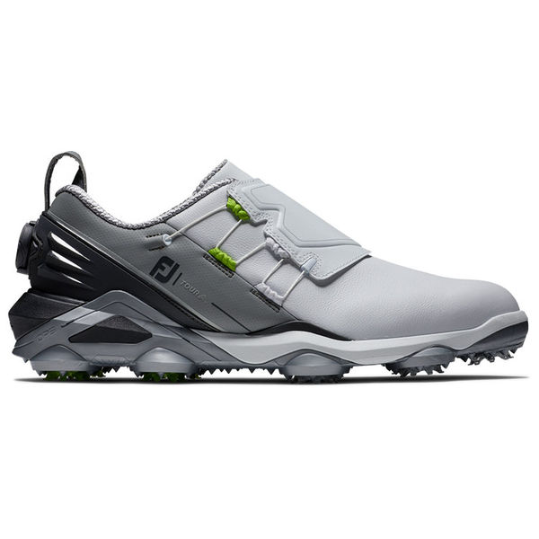 Compare prices on FootJoy Tour Alpha BOA 55509 Golf Shoes - White Grey Charcoal
