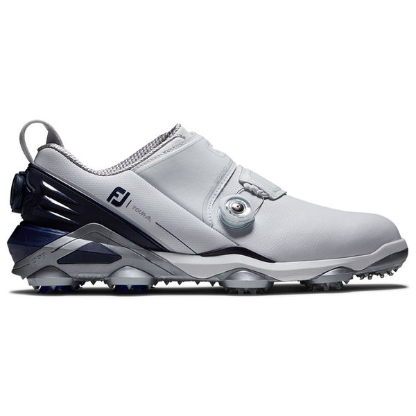 Compare prices on FootJoy Tour Alpha Double BOA 55508 Golf Shoes - White Navy Charcoal