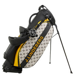 J.Lindeberg Play ST Golf Stand Bag - Black Jl Monogram Check Daylily White