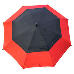TourDri 64 Inch Gust Resistant Golf Umbrella - Red Black