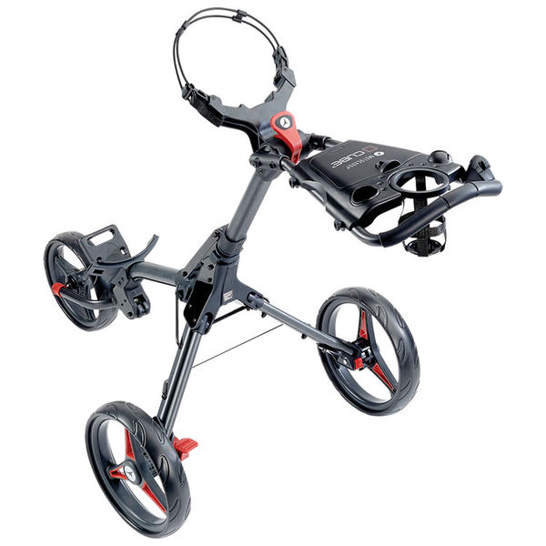 Compare prices on Motocaddy Cube 3 Wheel Golf Trolley - Graphite Red