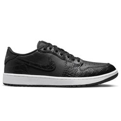 Nike Air Jordan 1 Low G Golf Shoes - Black Black Iron Grey White