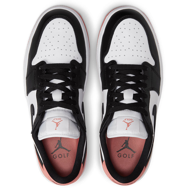 Nike Air Jordan 1 Low G Golf Shoes - White Black Rust Pink