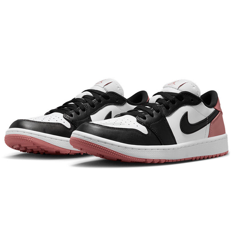 Nike Air Jordan 1 Low G Golf Shoes - White Black Rust Pink