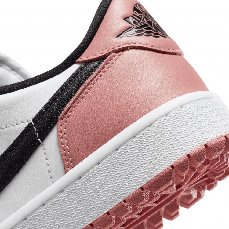 Nike Air Jordan 1 Low G Golf Shoes - White Black Rust Pink