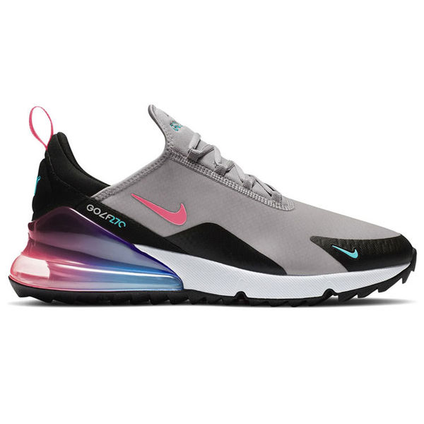 Compare prices on Nike Air Max 270G Golf Shoes - Atmosphere Grey Aurora Hot Punch