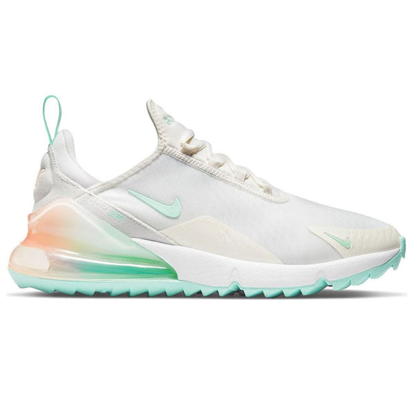 Compare prices on Nike Air Max 270G Golf Shoes - Sail Light Dew Crimson Tint White