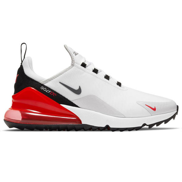 Compare prices on Nike Air Max 270G Golf Shoes - White Cool Grey Black Red