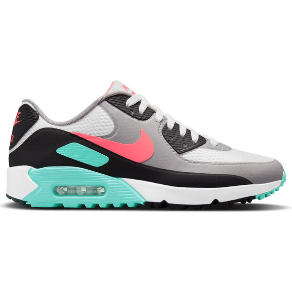 Compare prices on Nike Air Max 90G Golf Shoes - White Black Aurora Green Hot Punch