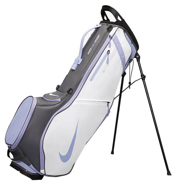 Compare prices on Nike Air Sport 2 Golf Stand Bag - White Iron Grey Purple