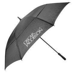 Oscar Jacobson 64 Inch Dual Canopy Golf Umbrella - Black