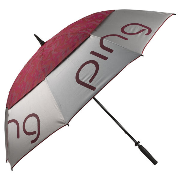 Compare prices on Ping Ladies Double Canopy Golf Umbrella - Silver Garnet