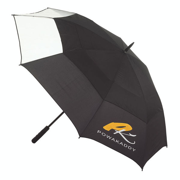 Compare prices on PowaKaddy Automatic Double Canopy Golf Umbrella - Black White