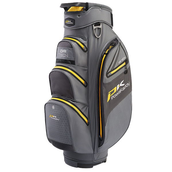 Compare prices on PowaKaddy Dri Tech Golf Cart Bag - Gunmetal Yellow