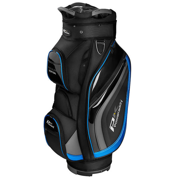 Compare prices on PowaKaddy Premium Edition Golf Cart Bag - Black Gunmetal Blue
