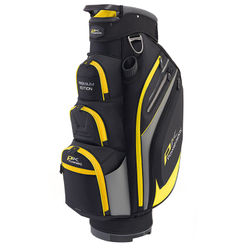 PowaKaddy Premium Edition Golf Cart Bag - Black Gunmetal Yellow