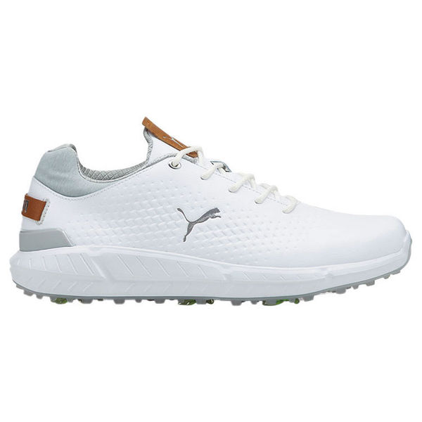 Compare prices on Puma Ignite Articulate Leather Golf Shoes - White Silver