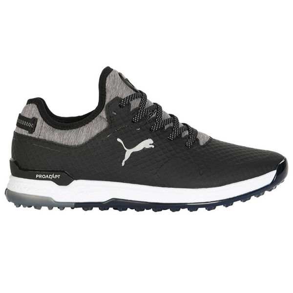 Compare prices on Puma Pro Adapt Alphacat Golf Shoes - Black Silver Quiet Shade