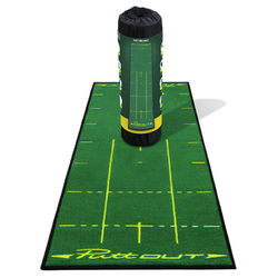 PuttOut Tournament Inspired Putting Mat - Green White Yellow