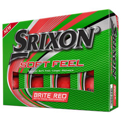 Srixon Soft Feel Brite Golf Balls - Matte Red
