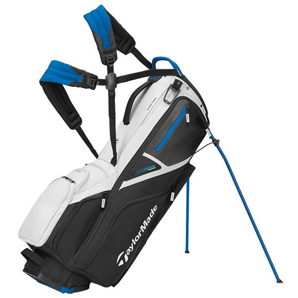 Compare prices on TaylorMade 2021 FlexTech Crossover Golf Stand Bag - Black White Blue