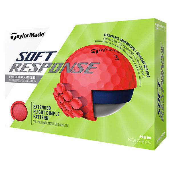 Compare prices on TaylorMade 2021 Soft Response Matte Golf Balls - Matte Red