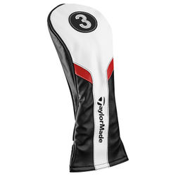 TaylorMade #3 Fairway Headcover - White Black Red
