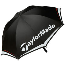 TaylorMade Single Canopy Golf Umbrella - Black White Red
