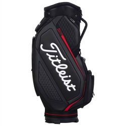 Titleist Jet Black Midsize Staff Golf Cart Bag - Black Red