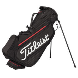 Titleist Jet Black Premium StaDry Golf Stand Bag - Black Black Red