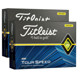 Titleist Tour Speed Golf Balls - Double Dozen Yellow