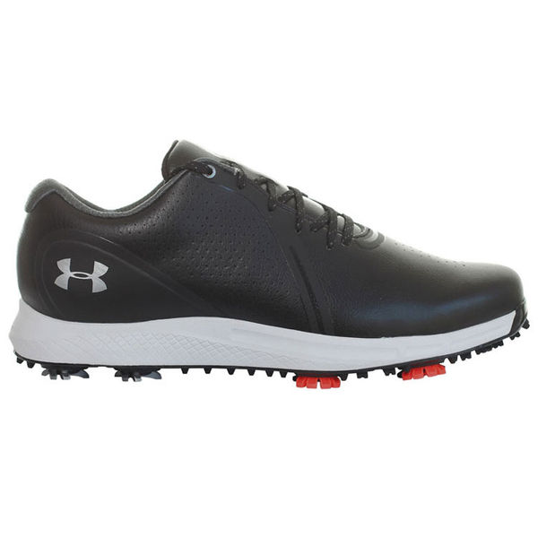 Compare prices on Under Armour Charged Draw RST Golf Shoes - Black White Black