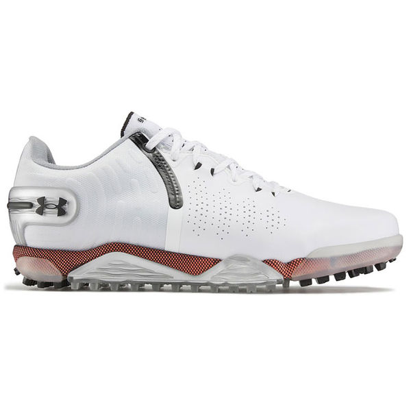 Compare prices on Under Armour Spieth 5 Golf Shoes - White Silver Black