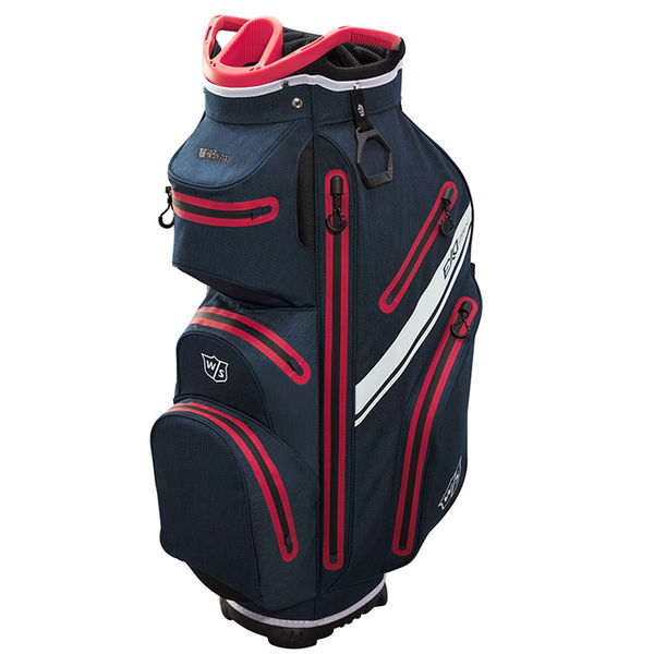 Compare prices on Wilson EXO Dry Golf Cart Bag - Navy Red White