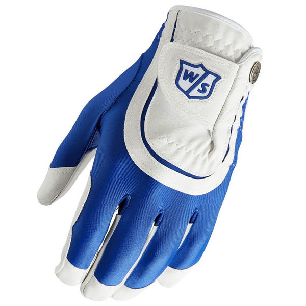 Compare prices on Wilson Staff Fit All Golf Glove - White Blue